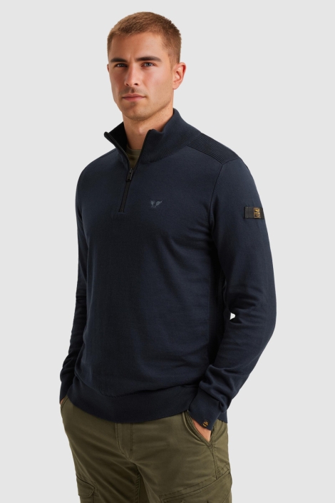 PME legend half zip collar cotton